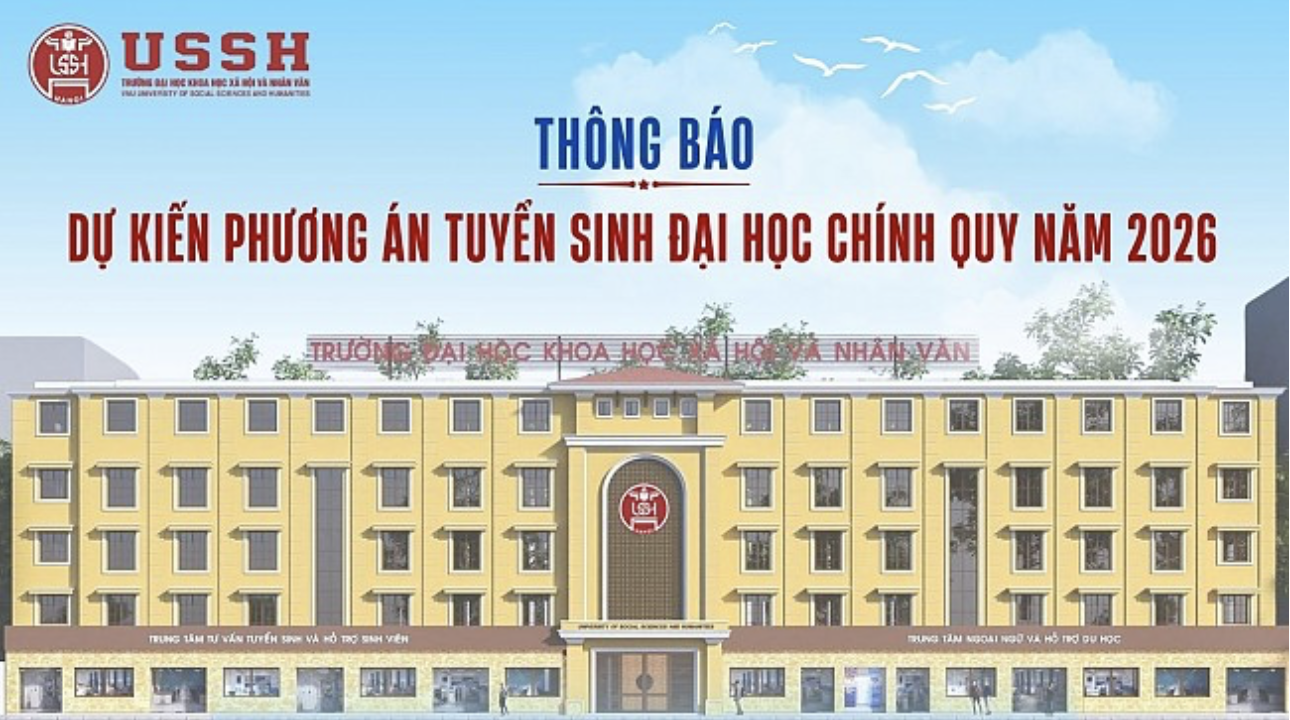 Thông báo dự kiến phương án tuyển sinh đại học chính quy năm 2026